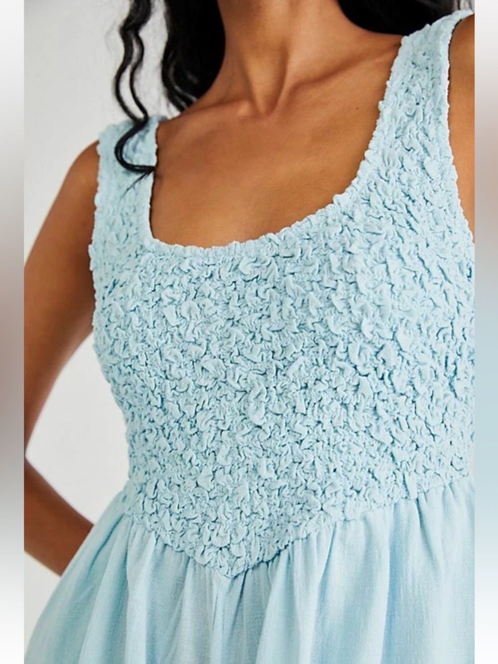 Free People Juliette Romper Baby Blue - Picture 2 of 12